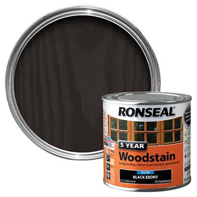 Ronseal Ebony High Satin Sheen Wood Stain, 250 | Compare The Build