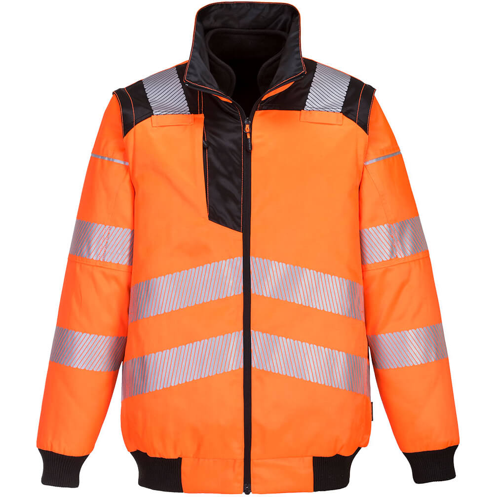Portwest PW3 Mens Hi Vis 3 in 1 Pilot Jacket Orange / Black 3XL Price Comparisons | Compare The Build