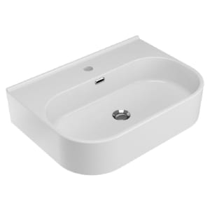 Wickes Siena 1 Tap Hole White Wall Hung Basin - 600mm | Compare The Build