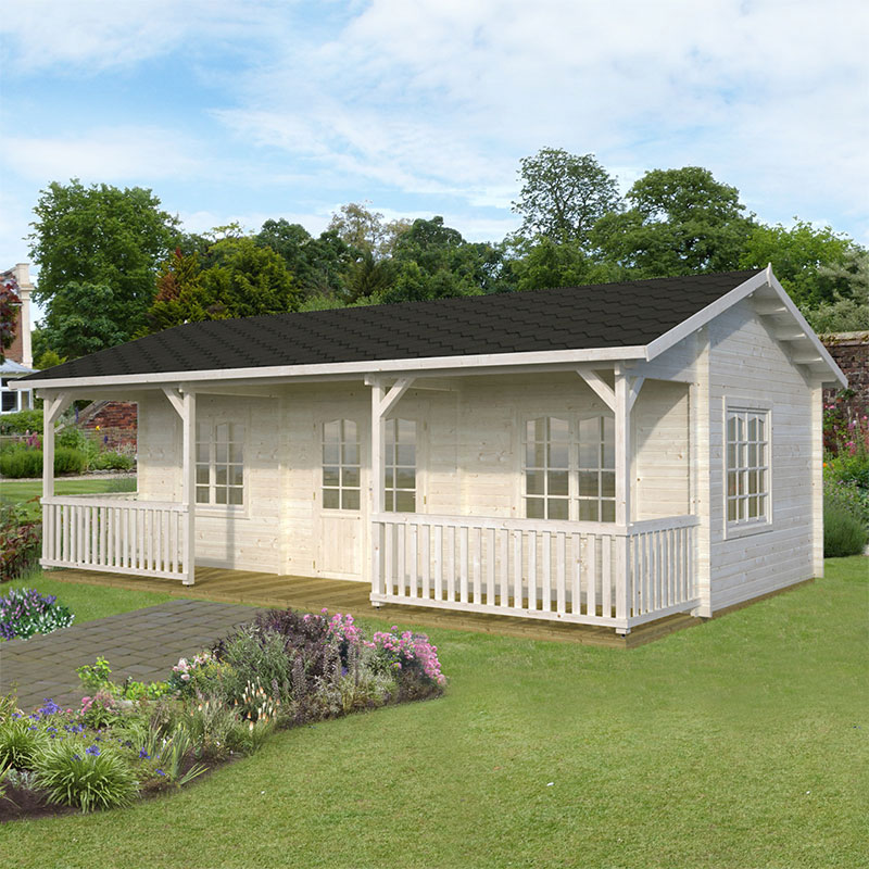 Palmako Sandra 7.5m x 4.8m Log Cabin Summerhouse (44mm) Price Comparisons | Compare The Build