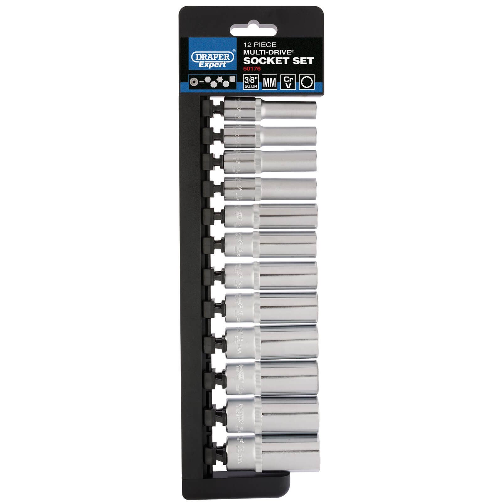 Draper Expert 12 Piece 3/8" Drive Bi Hex Multi Drive Socket Set Metric 3/8" Price Comparisons | Compare The Build