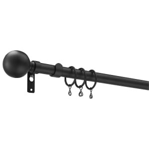 Wickes 16/19mm Extendable Metal Curtain Pole - Matt Black (1.2 - 2.1m) | Compare The Build