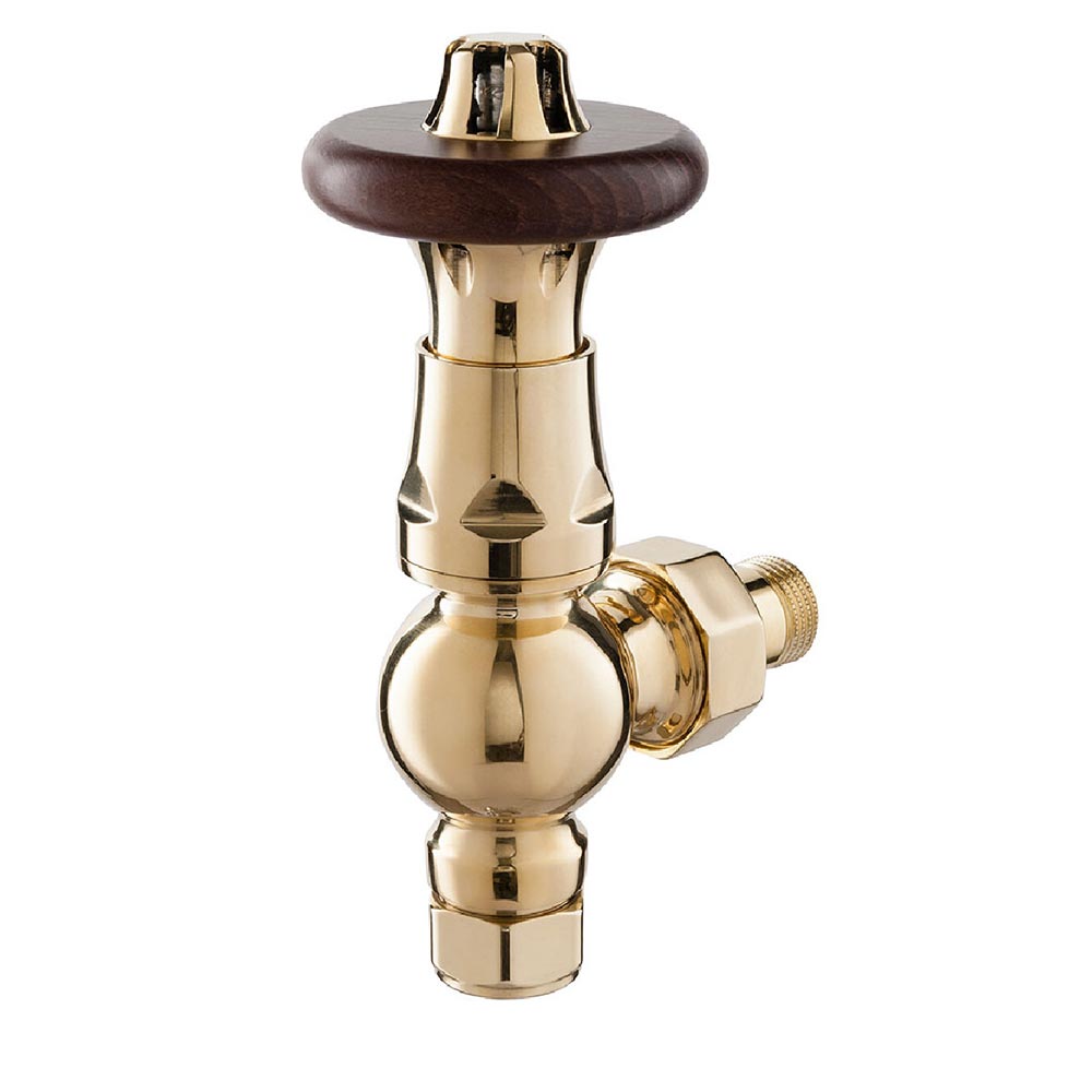 Nordic Thermostatic Valves, Traditional XL, Brass/Walnut Angled Price Comparisons | Compare The Build