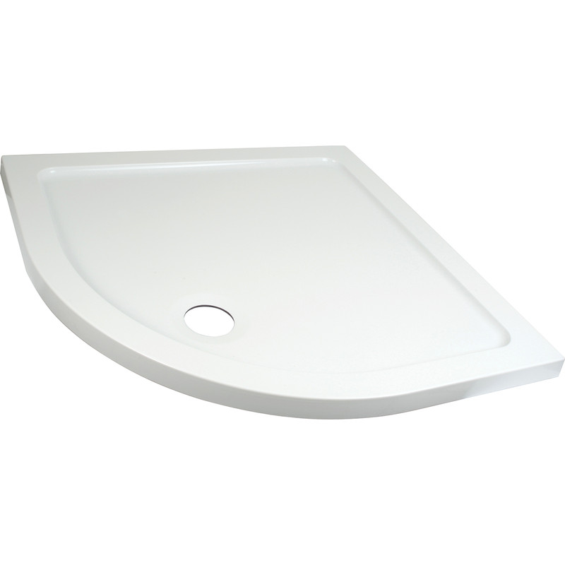 Resinlite Low Profile Quadrant Shower Tray 800 x 800mm in White Polymer Resin Price Comparisons | Compare The Build