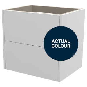 Duarti By Calypso Cascade 600mm Full Depth 2 Drawer Wall Hung Vanity Unit - Midnight Blue Price Comparisons | Compare The Build