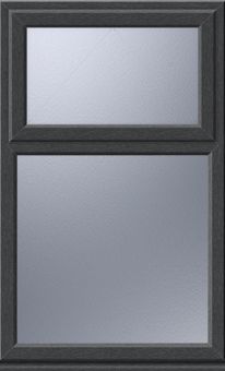 Crystal Obscured Double Glazed Anthracite Upvc Top Hung Casement Window, (H)1040mm (W)610mm Price Comparisons | Compare The Build