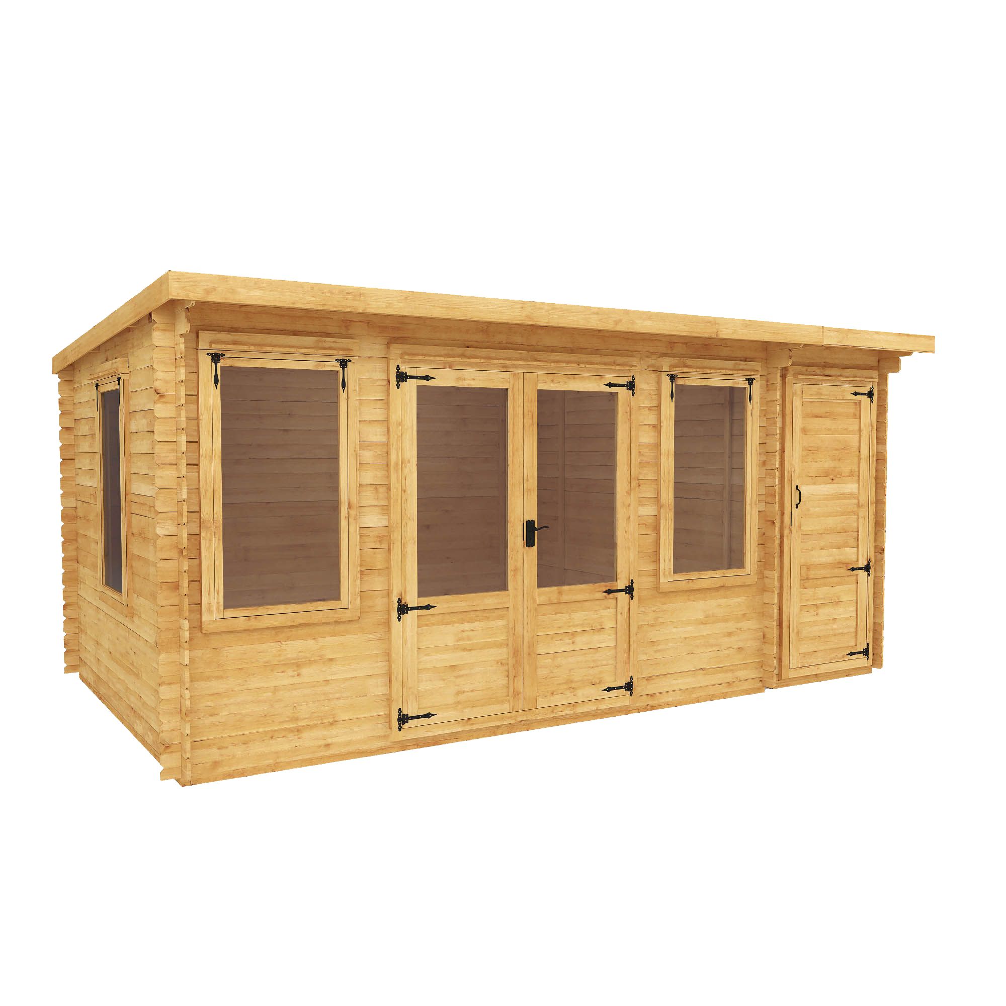 Mercia 5.1X3M Pent Tongue & Groove Cabin With Double Door Price Comparisons | Compare The Build