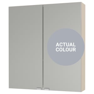 Duarti By Calypso Beaufort 600mm Slimline Mirrored 2 Door Wall Hung Unit - Shadow Grey Price Comparisons | Compare The Build