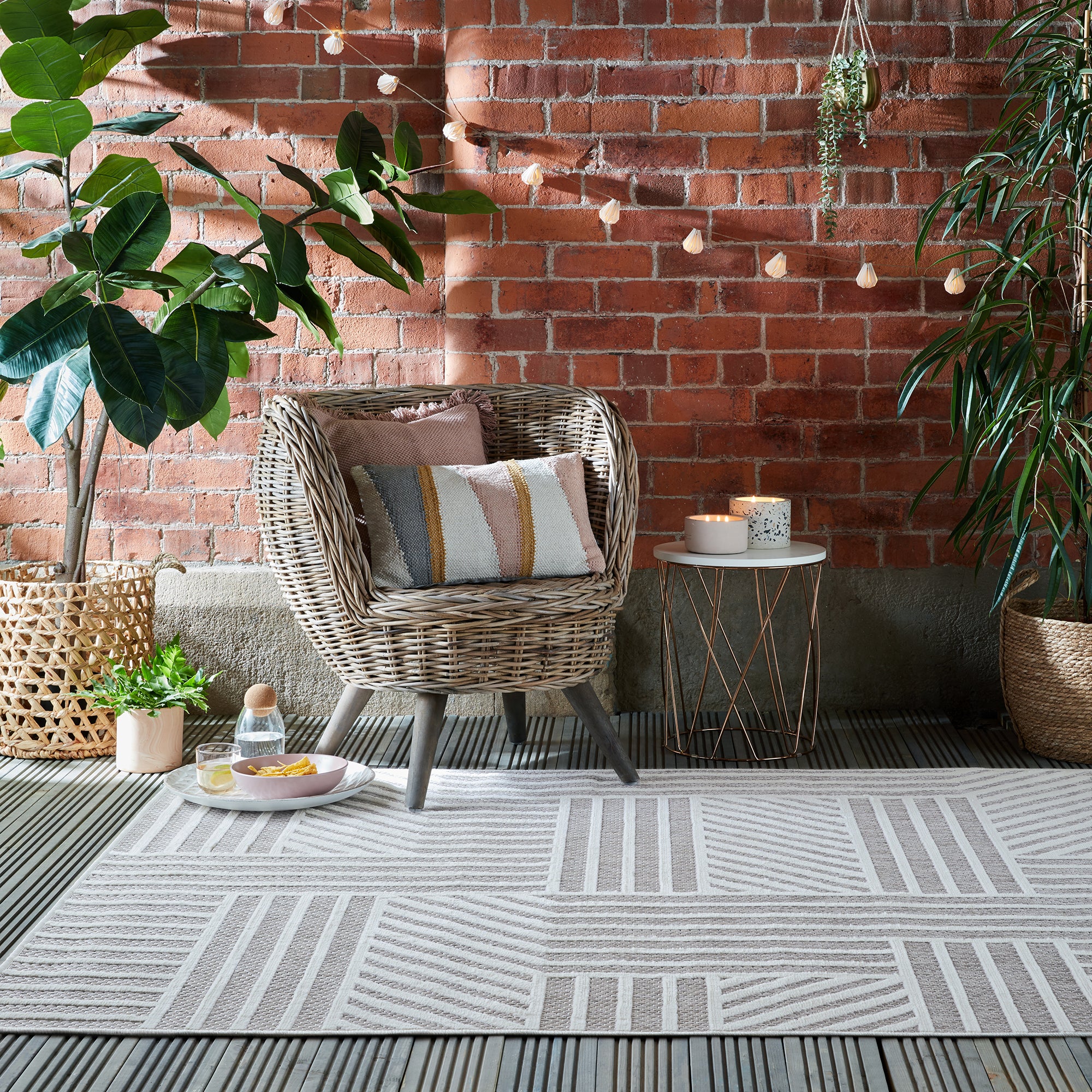 Blocks Indoor Outdoor Natural Rug Natural Price Comparisons | Compare The Build