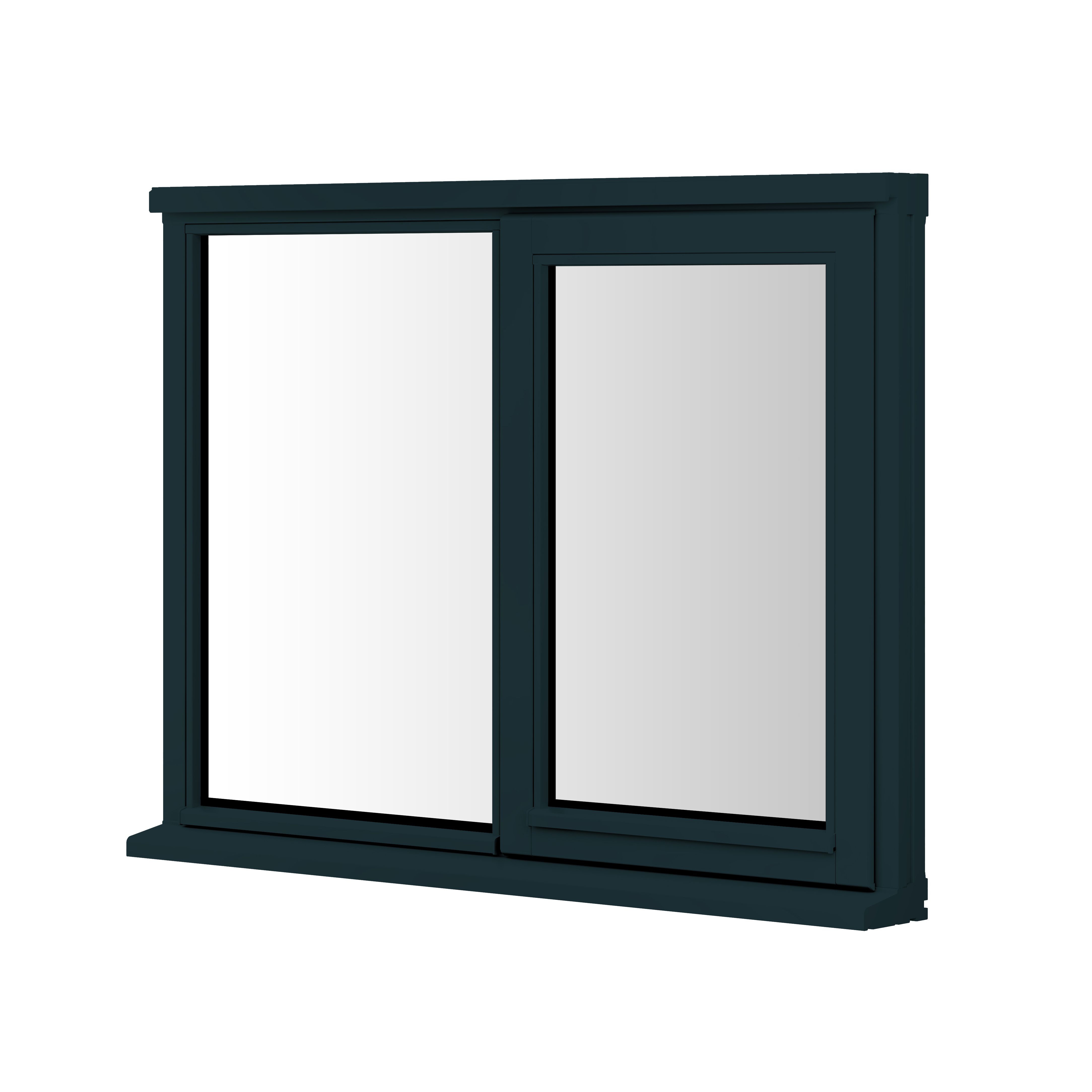 Clear Double Glazed Anthracite Grey Timber Left-Handed Window, (H)1195mm (W)625mm Price Comparisons | Compare The Build