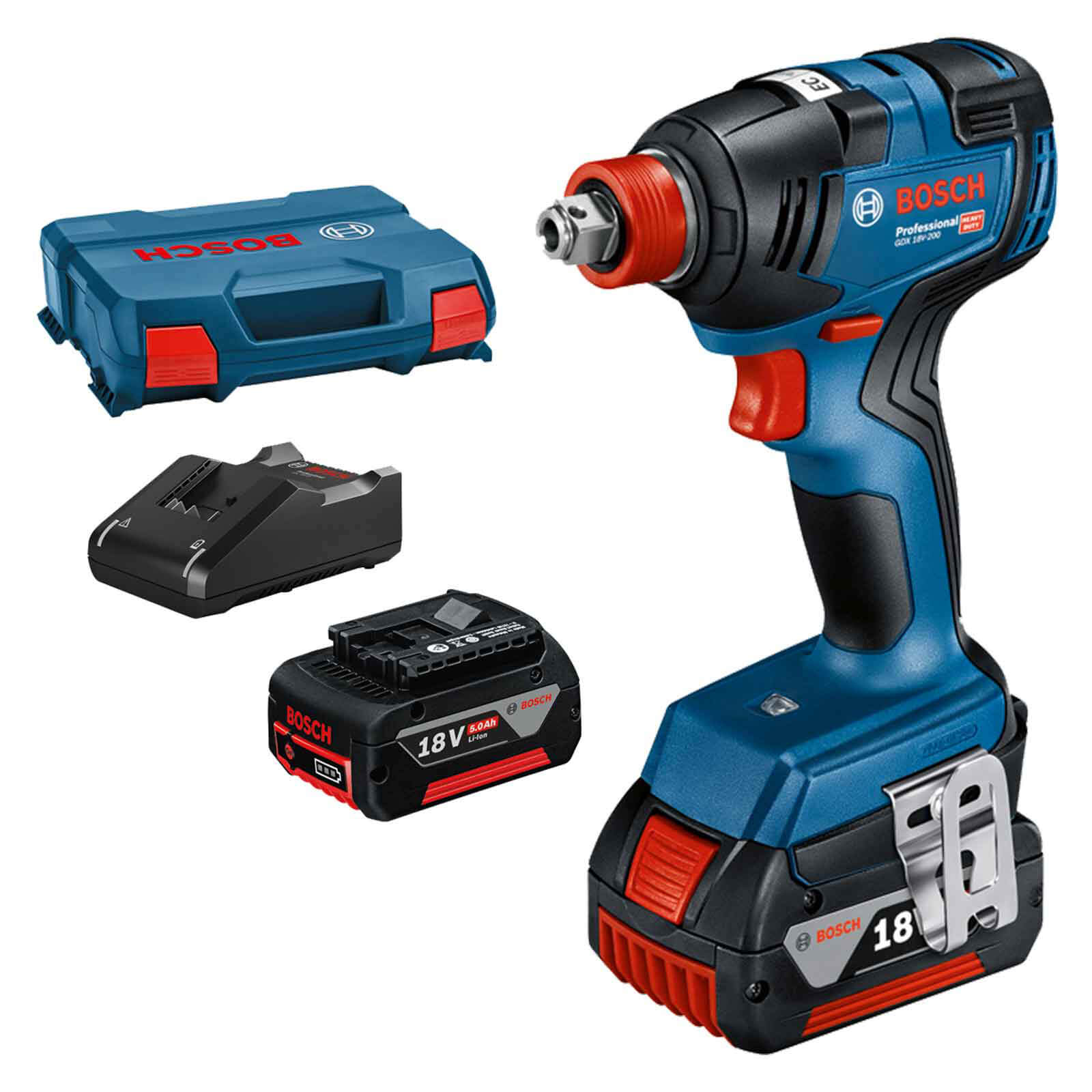 Bosch GDX 18V-200 18v Cordless Brushless Impact Driver / Wrench 2 x 5ah Li-ion Charger Case Price Comparisons | Compare The Build