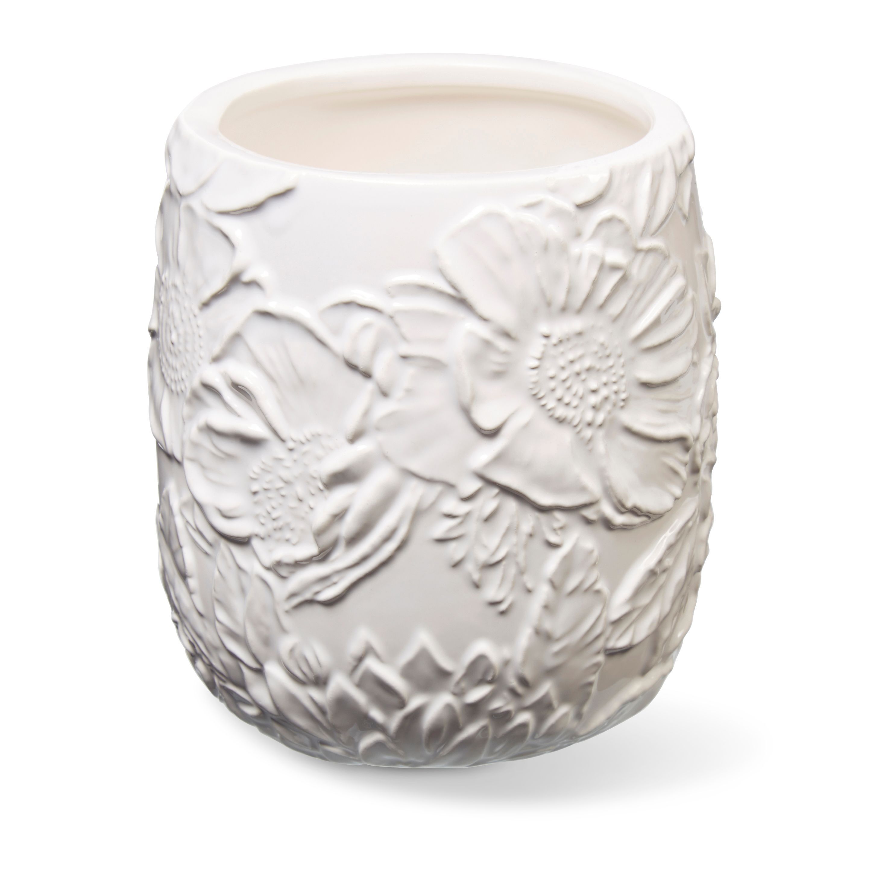 White Floral Ceramic Tealight Candle Holder Price Comparisons | Compare The Build