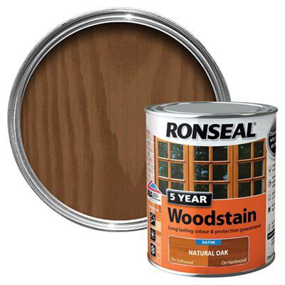 Ronseal Natural Oak High Satin Sheen Wood Stain, 0.75 Price Comparisons | Compare The Build