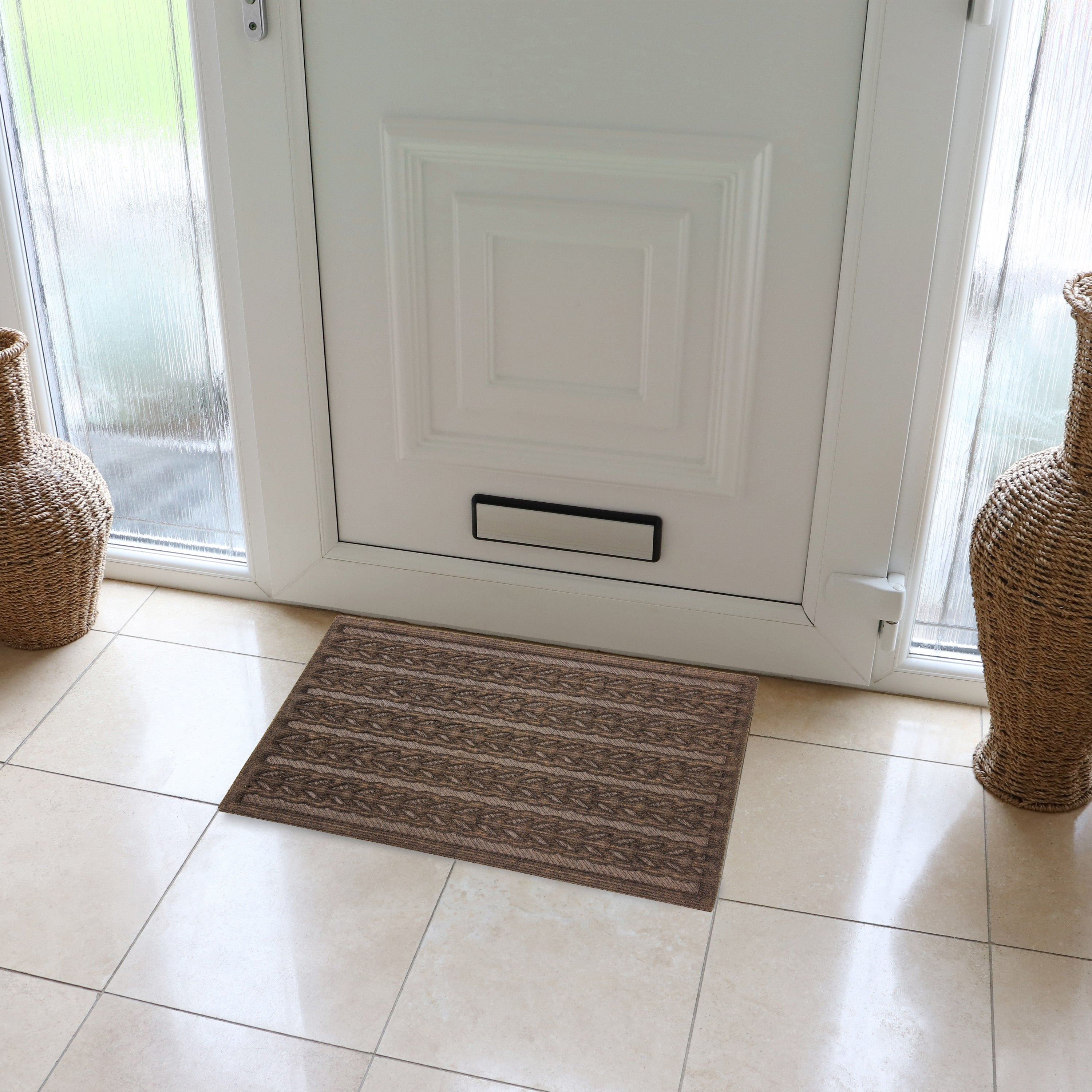 JVL Braid Knit Indoor Doormat Brown Price Comparisons | Compare The Build