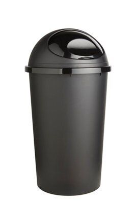 Tontarelli Black Plastic Circular Kitchen Bin, 50L | Compare The Build