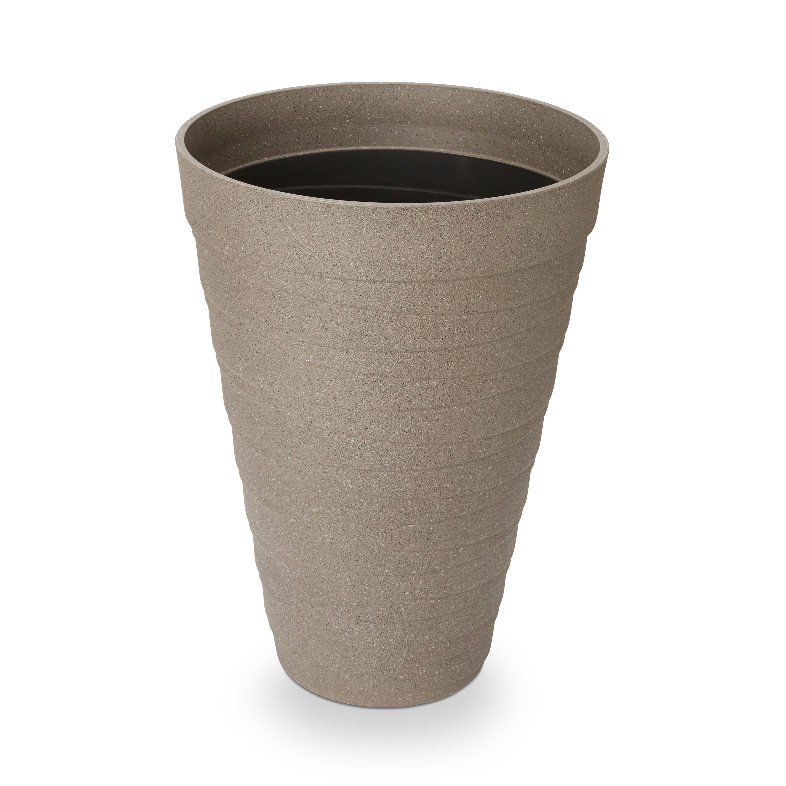 Blooma Momoka Grey Stone Effect Plastic Tall Circular Plant Pot (Dia)40Cm Price Comparisons | Compare The Build