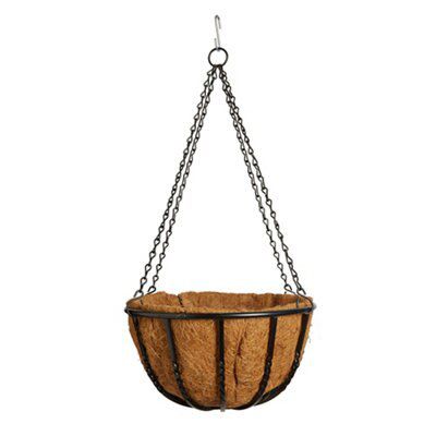 Gardman Black Wrought Iron Hanging Basket, 35.56Cm | Compare The Build