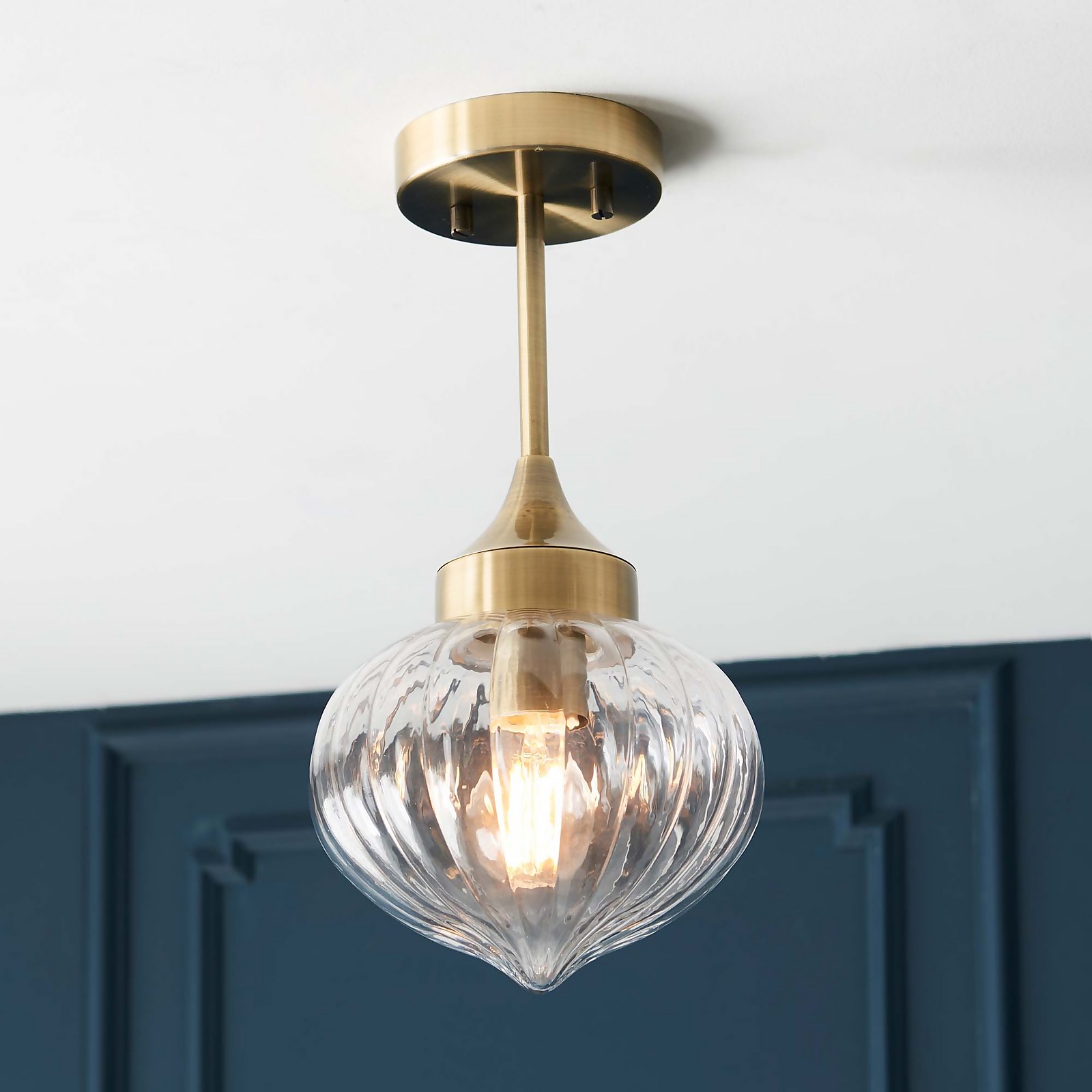 Addington Semi Flush Light - Brass Price Comparisons | Compare The Build