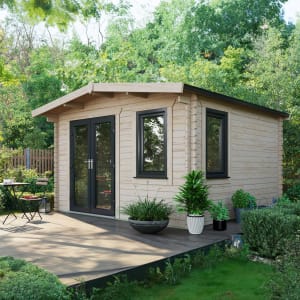 Power Sheds 12 x 12ft Left Hand Door Apex Chalet Log Cabin Price Comparisons | Compare The Build