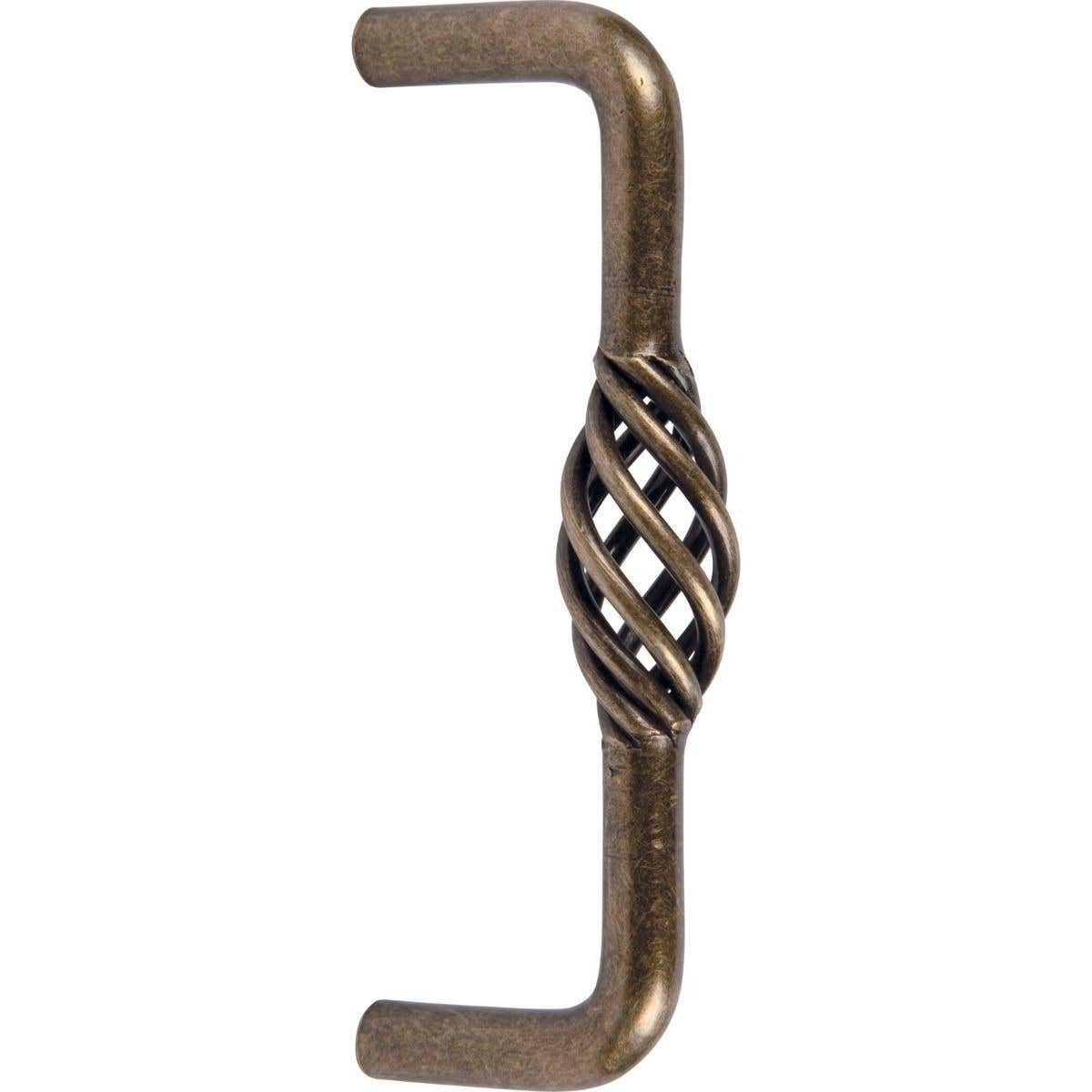 Cage D Antique Brass Cabinet Handle - 96mm Price Comparisons | Compare The Build