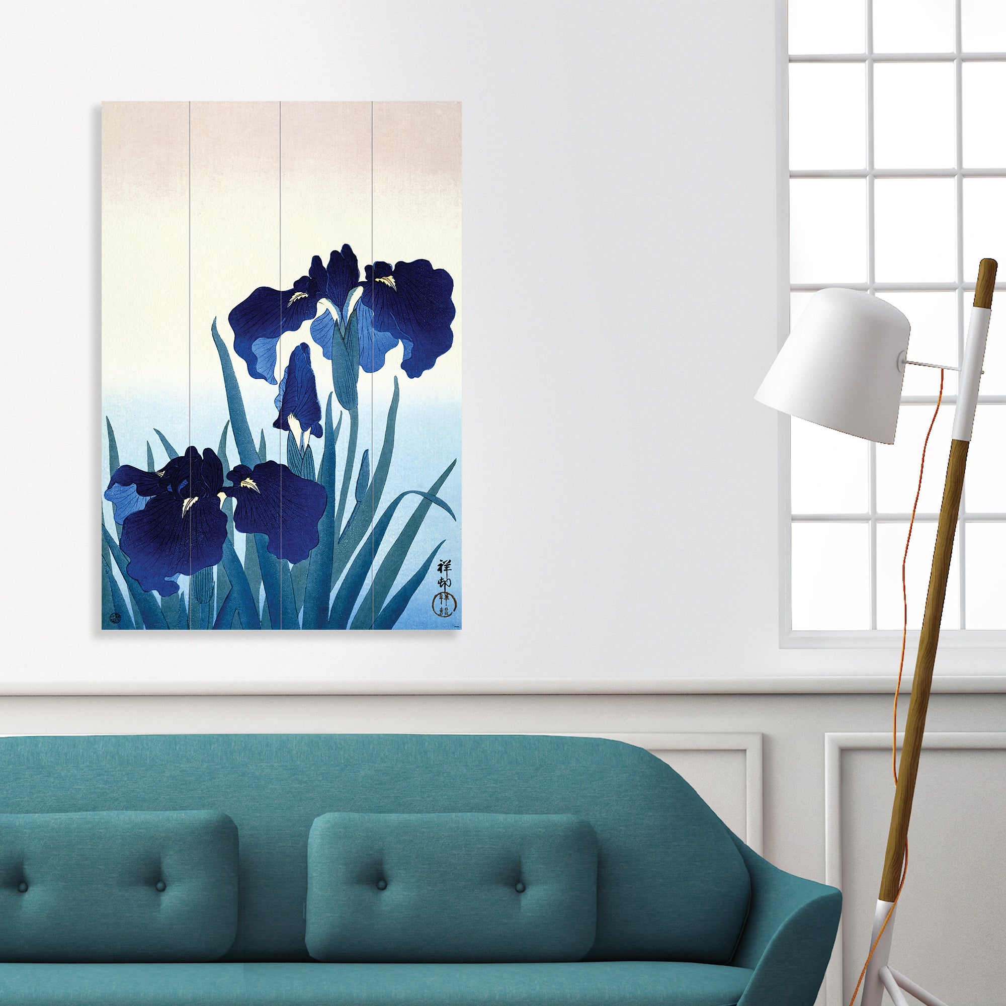 The Art Group Iris Flowers Wooden Wall Art Blue Price Comparisons | Compare The Build