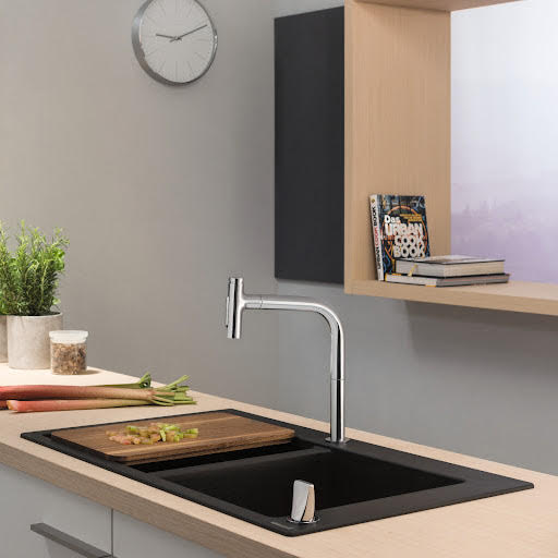 hansgrohe S51 Graphite Black SilicaTec Inset Double Kitchen Sink S510F770 Price Comparisons | Compare The Build