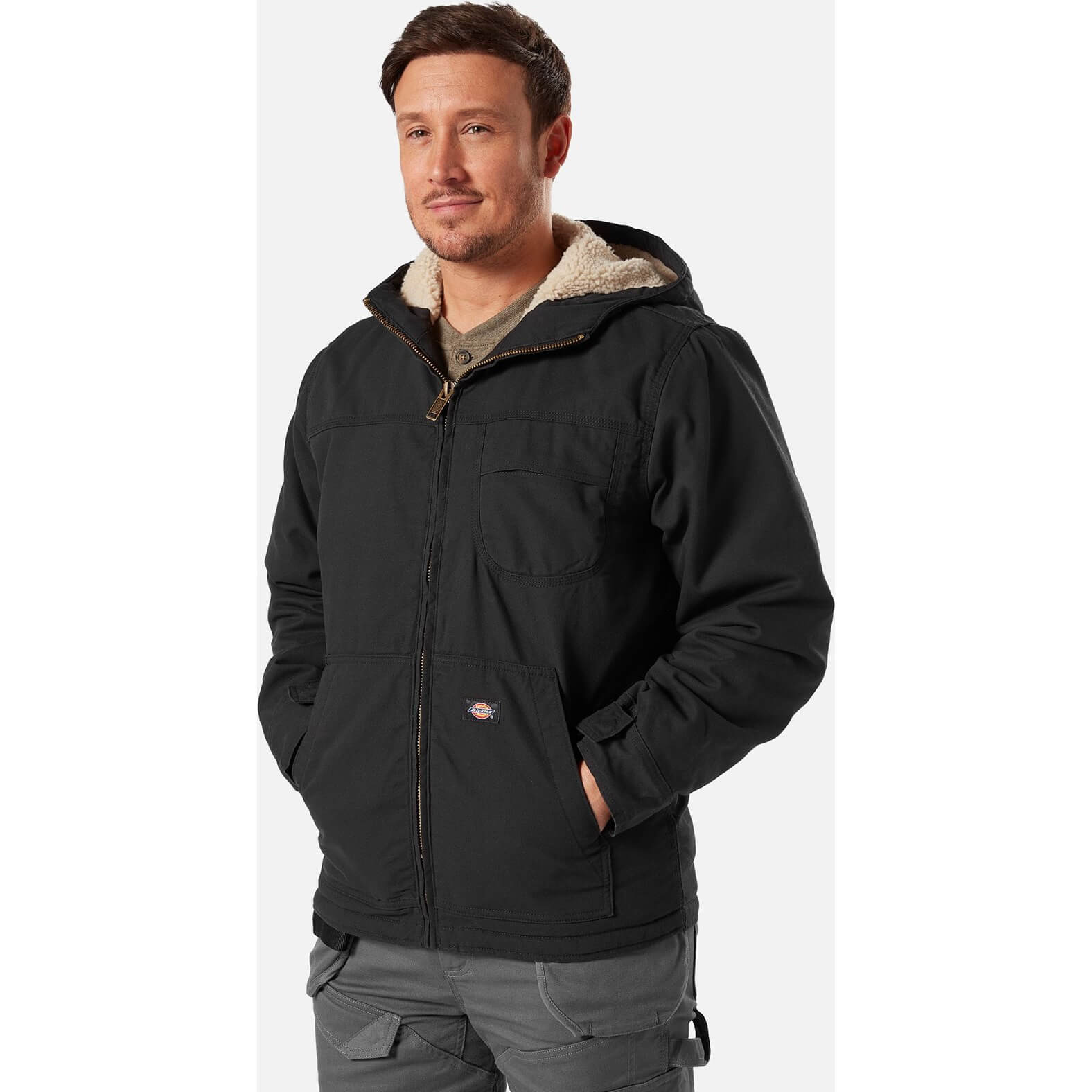 Dickies Sherpa Lined Duck Jacket Black M Price Comparisons | Compare The Build