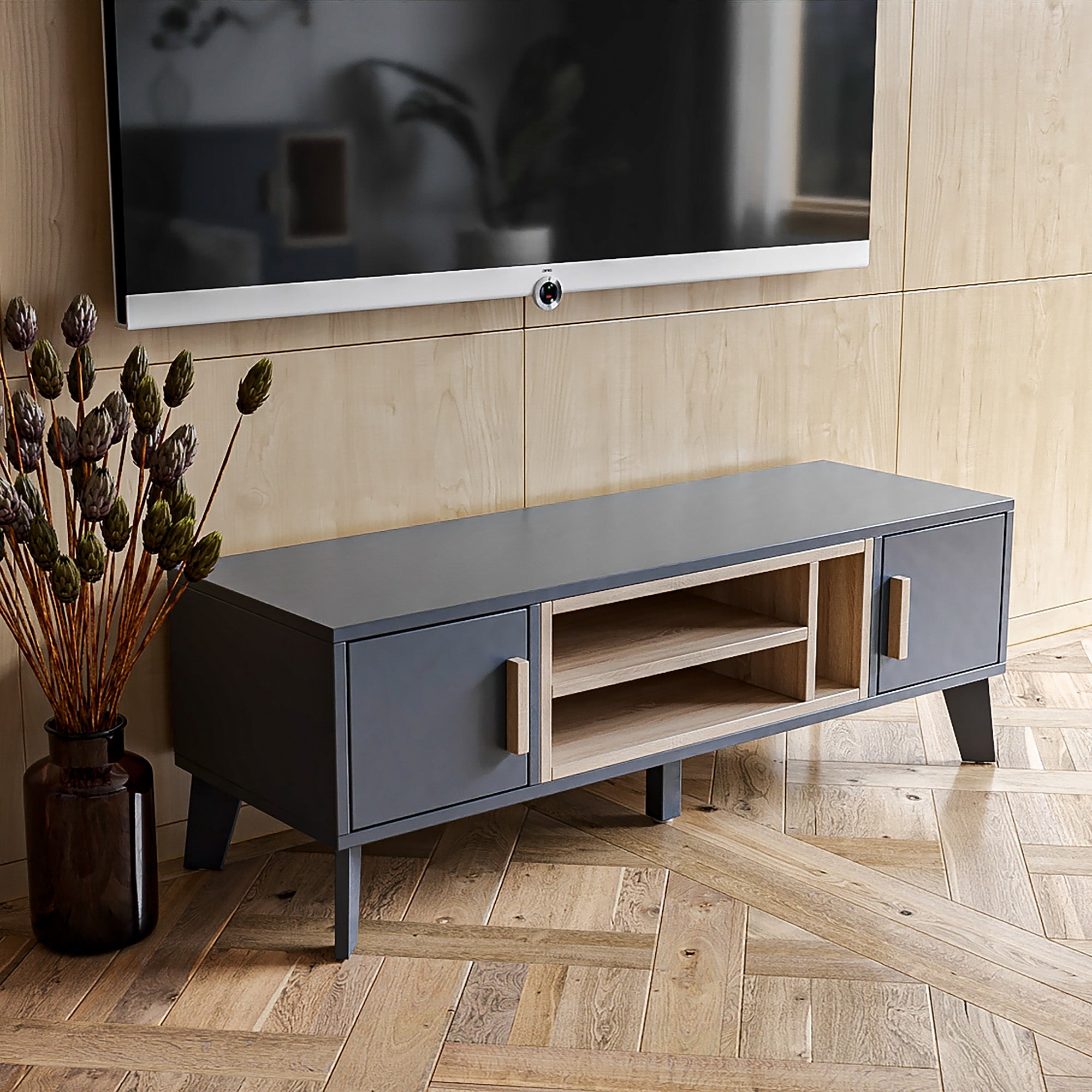 Cobalt TV Unit Grey Grey Price Comparisons | Compare The Build