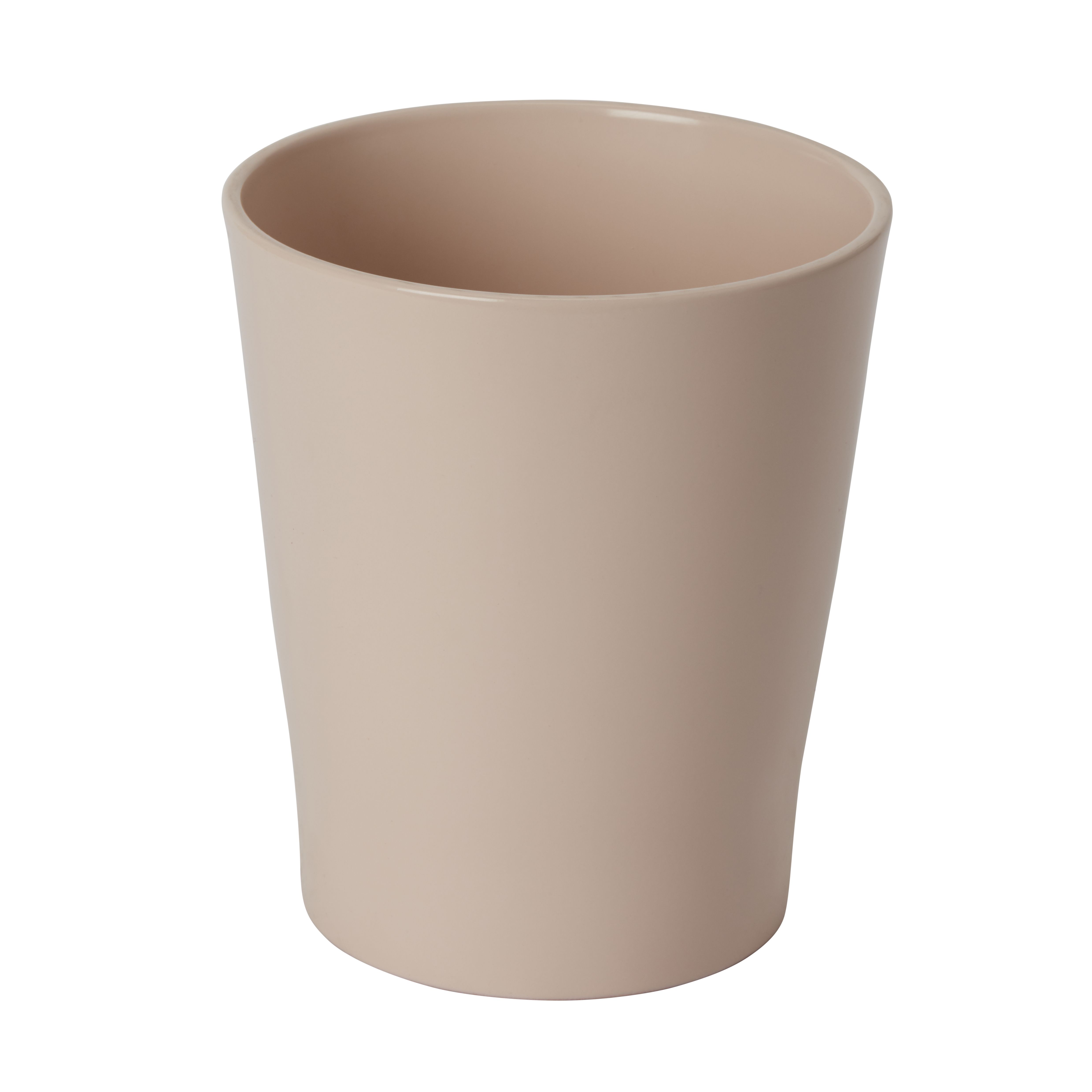 GoodHome Peach Whip Ceramic Round Plant Pot (Dia)13.6Cm | Compare The Build