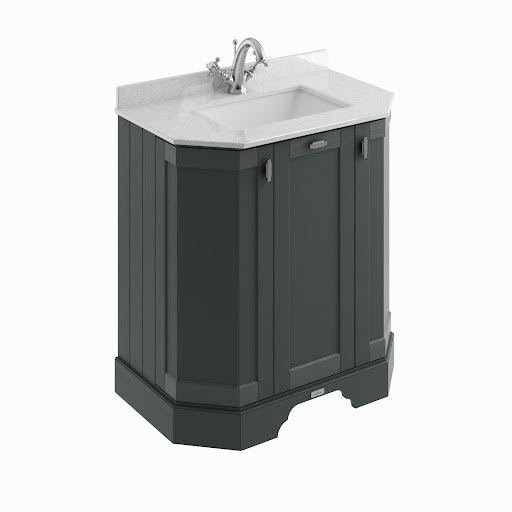 BC Designs Victrion Freestanding Traditional Angled Vanity Unit & Grey Basin 750mm - Dark Grey Price Comparisons | Compare The Build