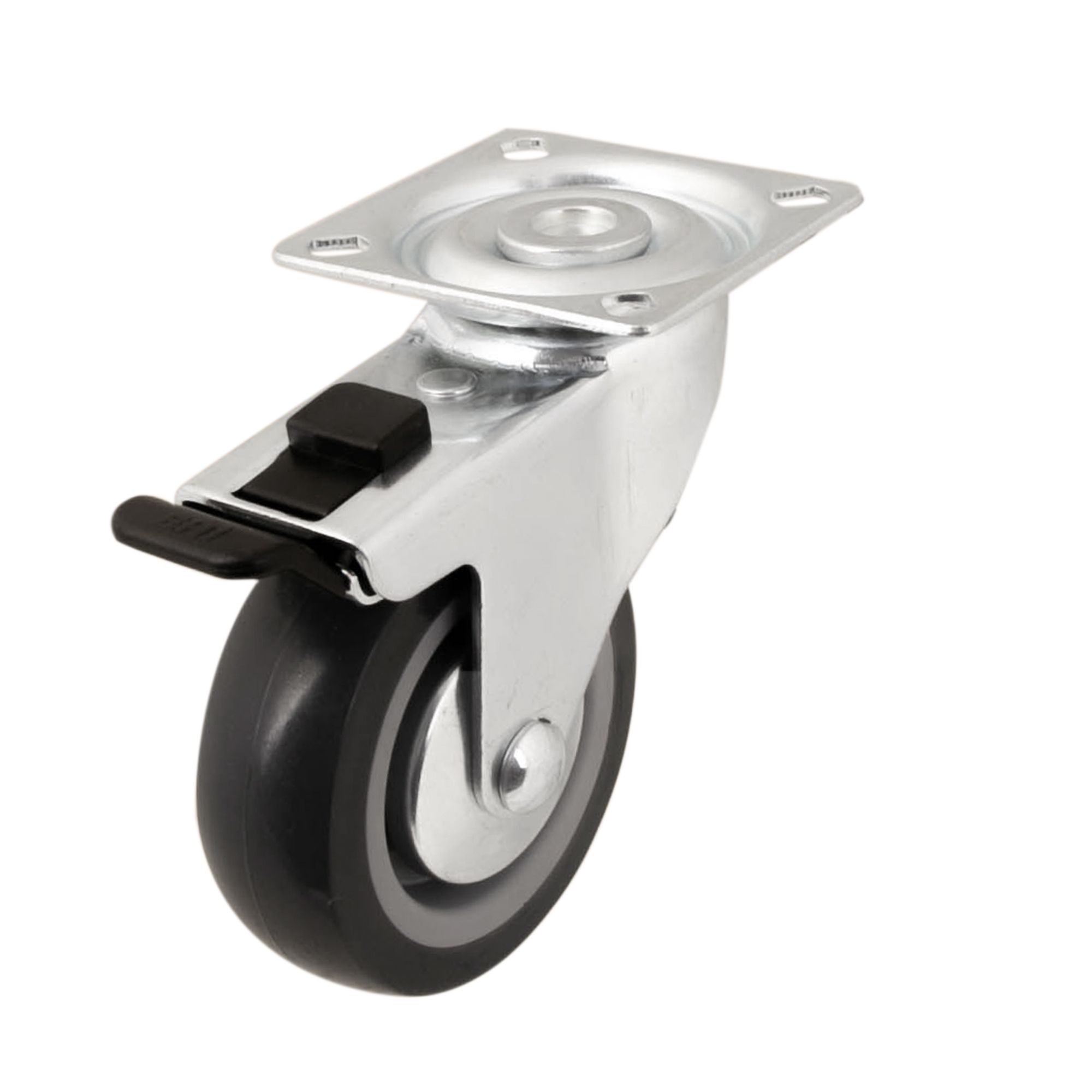Braked Medium Duty Swivel Castor Wc63, (Dia)75mm (H)98.5mm (Max. Weight)55Kg Price Comparisons | Compare The Build