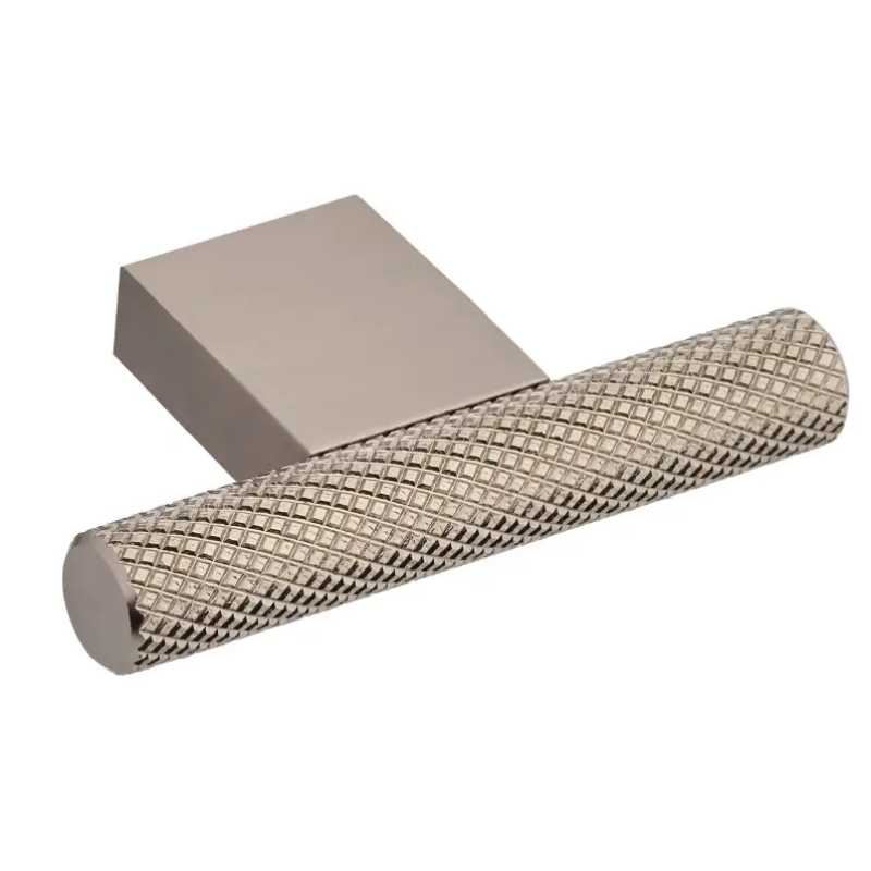 Kensington Knurled T Knob - Brushed Nickel (60mm) | Compare The Build