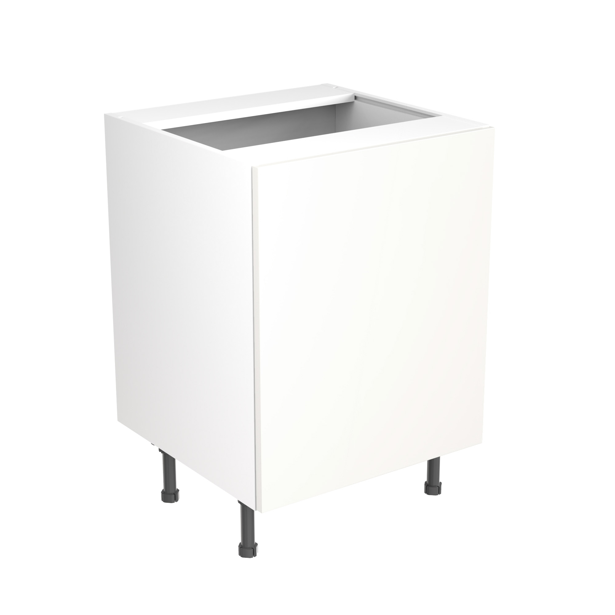 Flatpack Sink Base Unit Super Gloss White Slab 600mm - FKKF0035 | Compare The Build