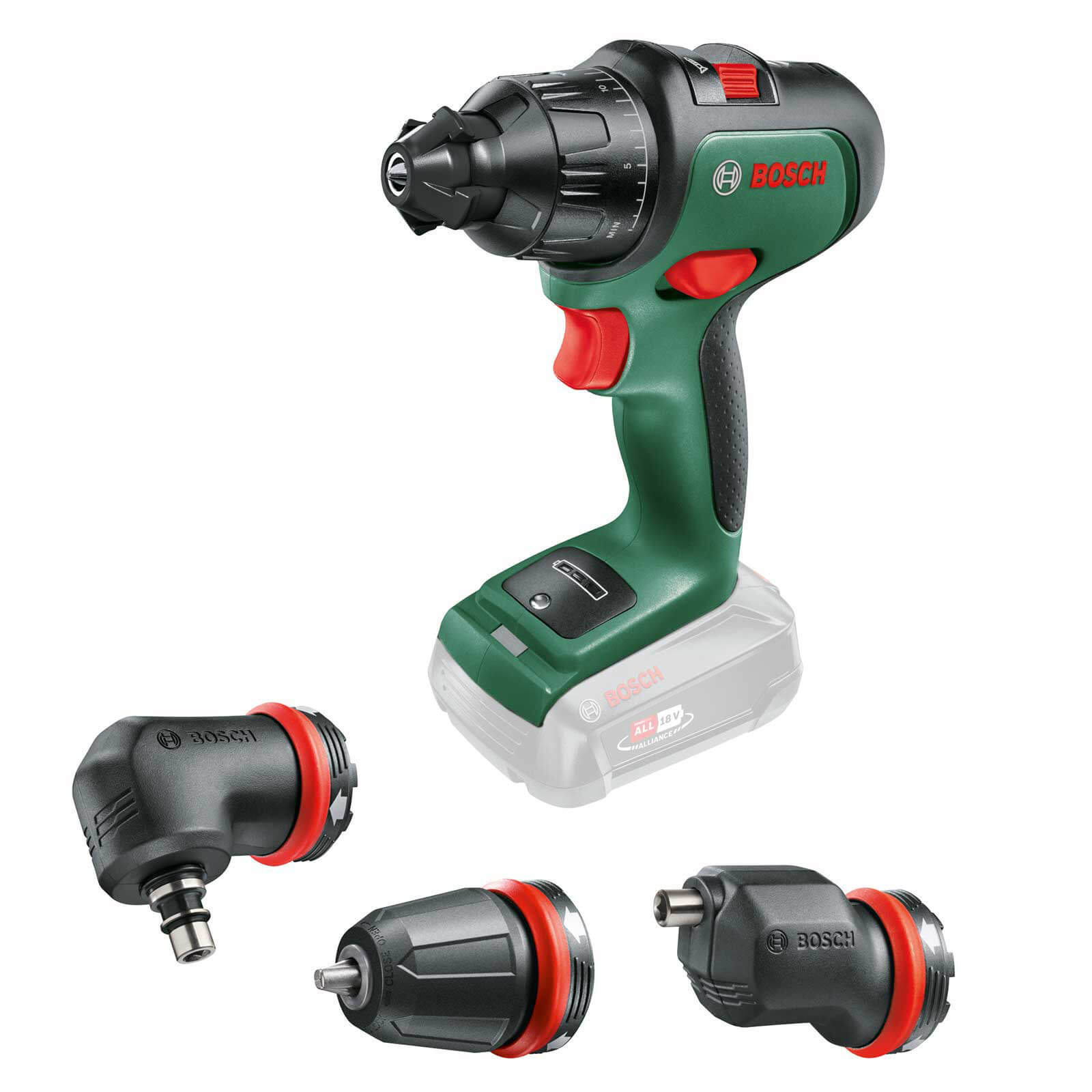 Bosch ADVANCEDIMPACT 18v Cordless Combi Drill and Attachments No Batteries No Charger No Case | Compare The Build