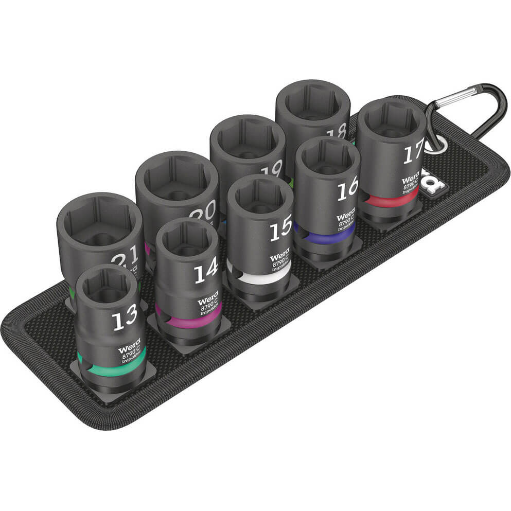 Wera Impaktor 9 Piece 1/2" Drive Hexagon Socket Set on Belt 1/2" Price Comparisons | Compare The Build