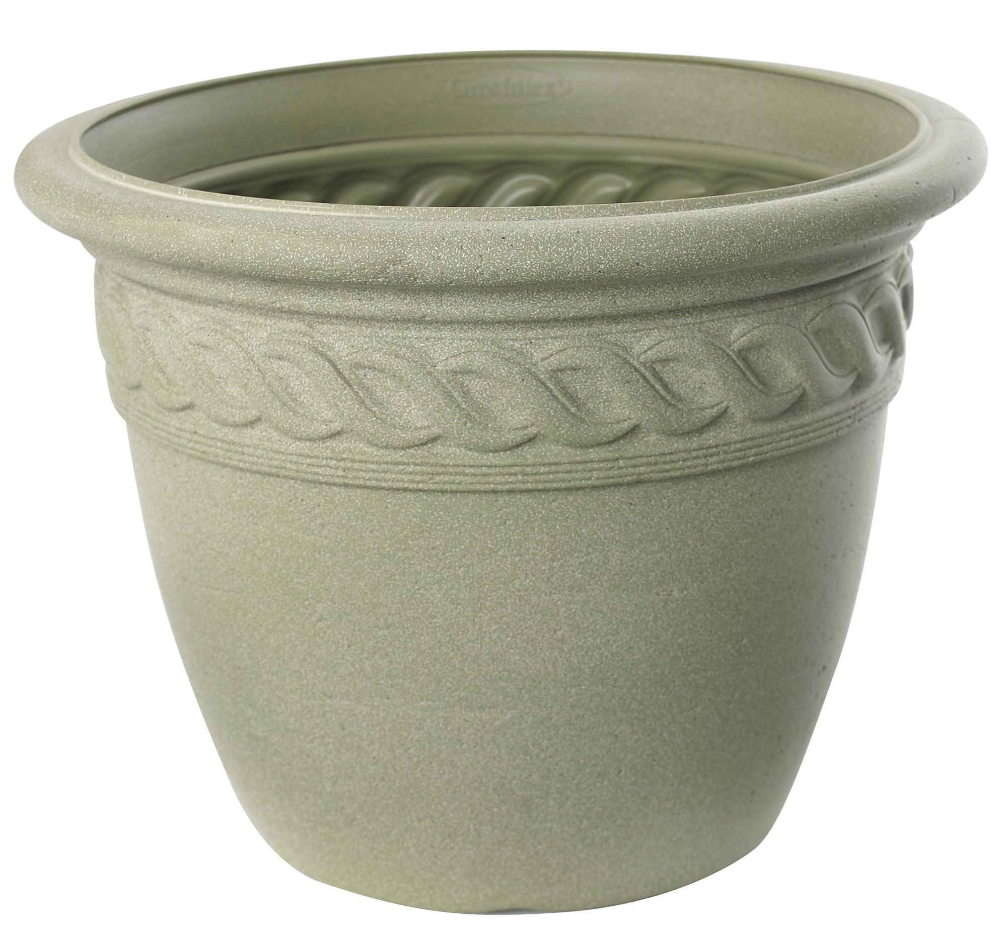 Grosfillex Cortina Plastic Green Plant Pot (H)315mm (Dia)400mm Price Comparisons | Compare The Build