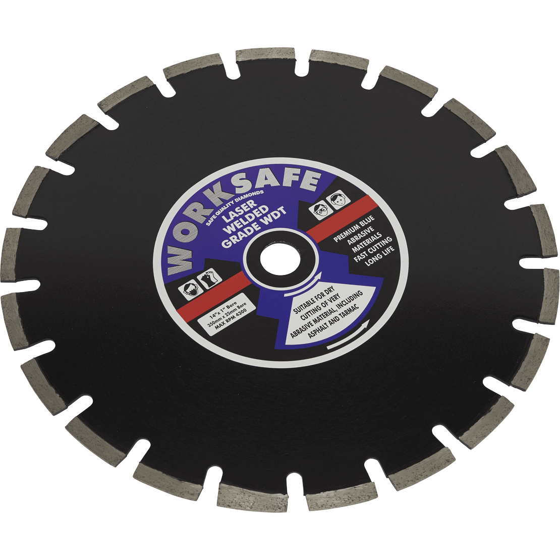 Sealey Worksafe WDT Diamond Blade for Asphalt and Tarmac 350mm 25mm | Compare The Build