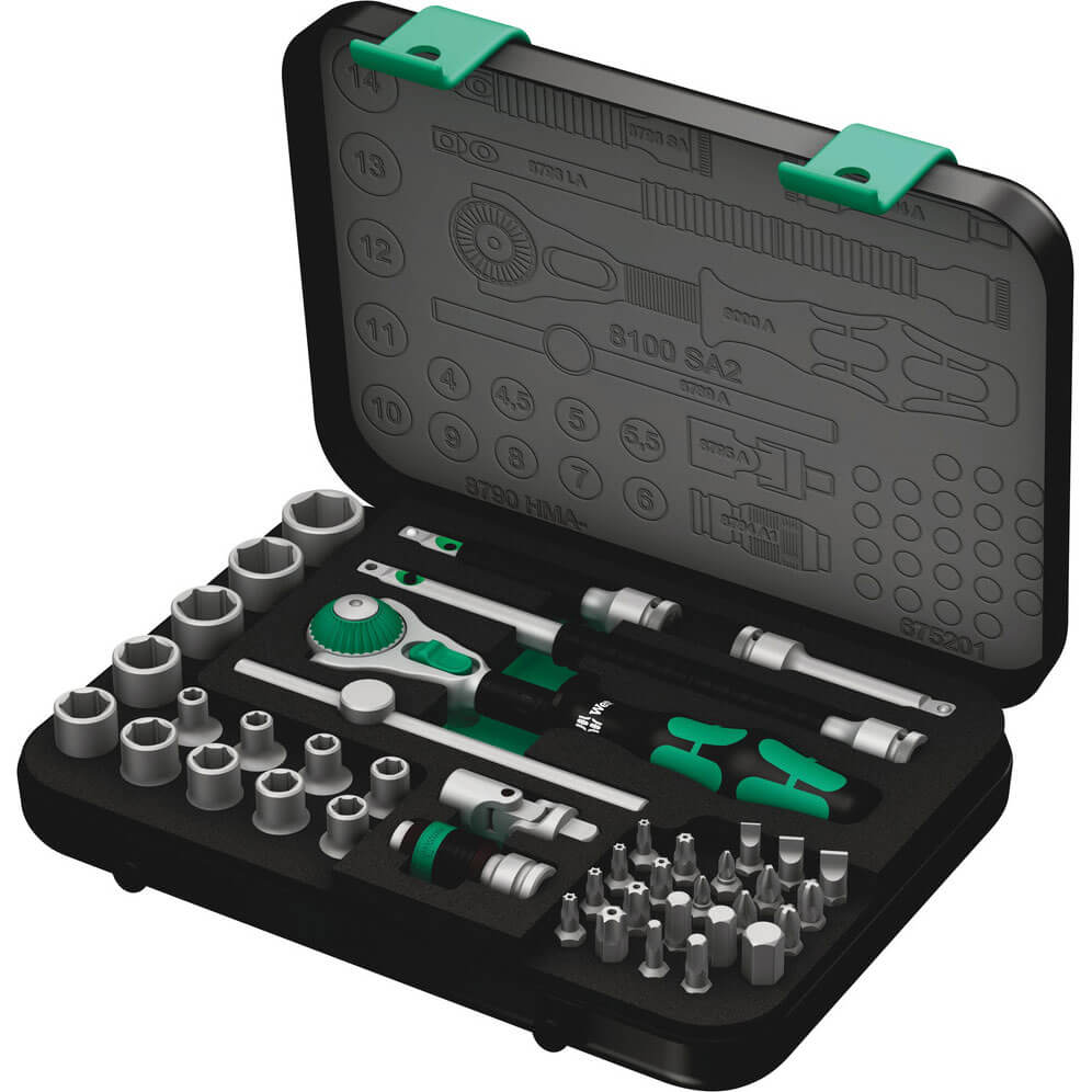 Wera 8100 SA2 Zyklop 42 Piece 1/4" Drive Socket Set 1/4" Price Comparisons | Compare The Build