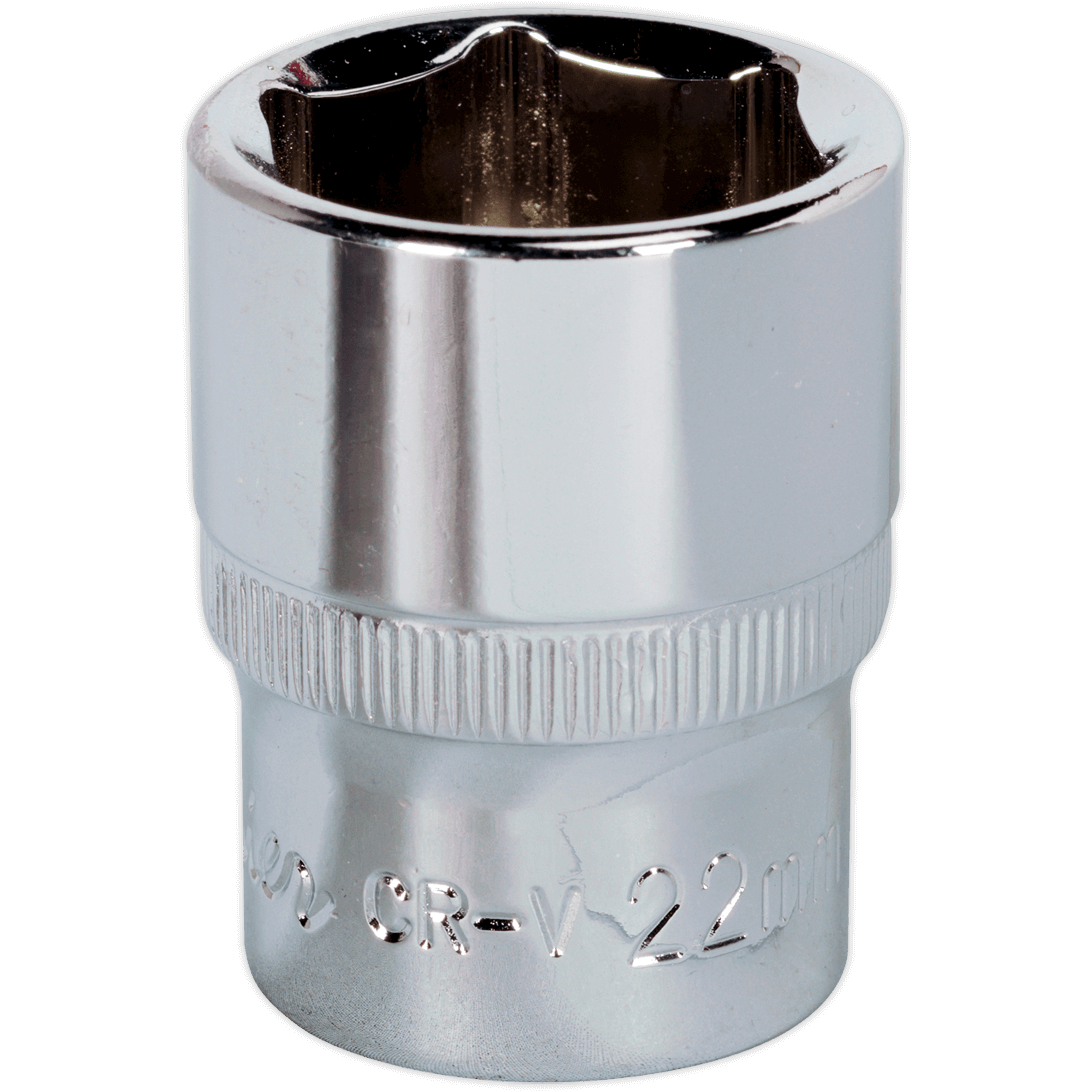 Sealey 1/2" Drive Hexagon WallDrive Socket Metric 1/2" 22mm | Compare The Build