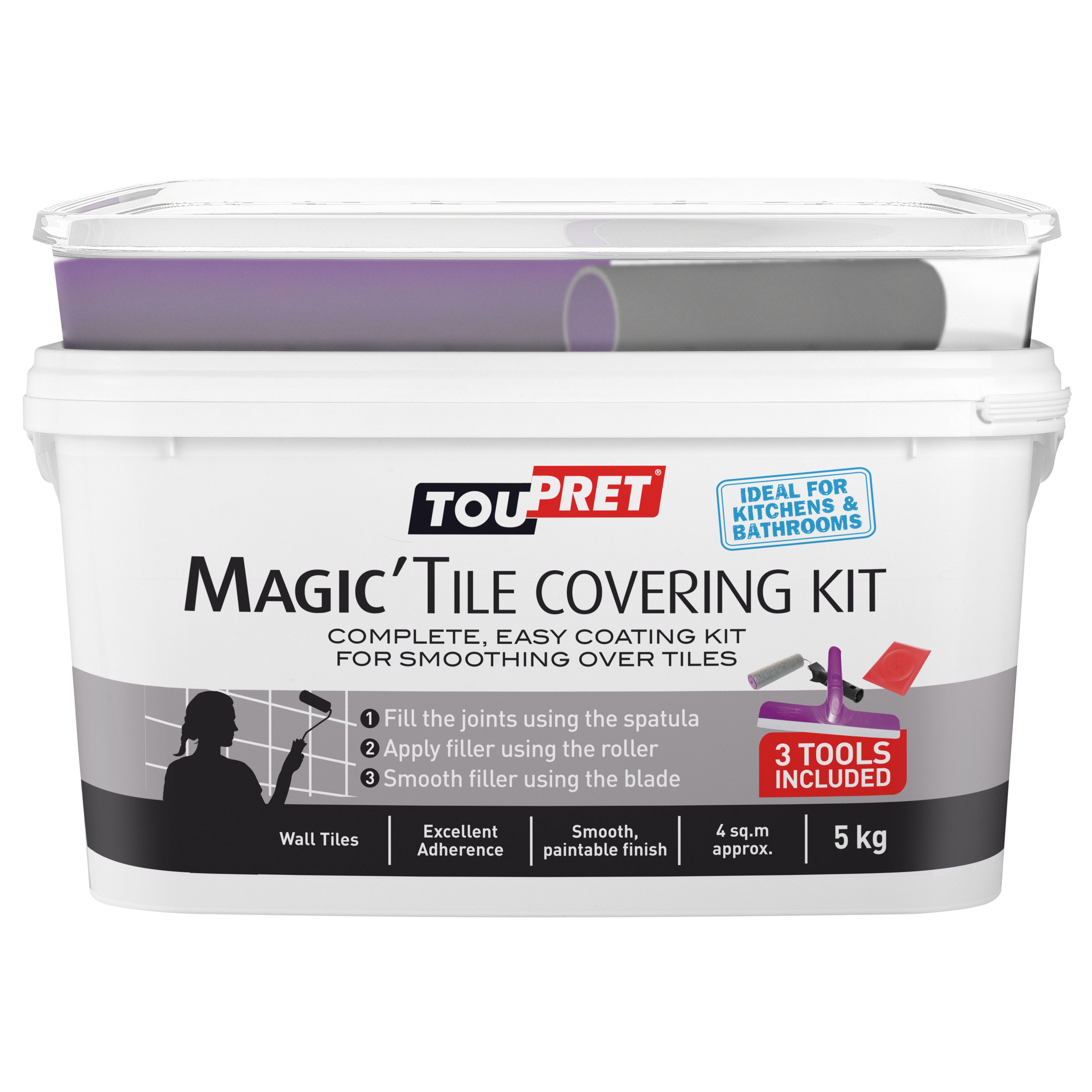 Toupret Tiled Surface Ready Mixed Finishing Plaster, 5Kg Tub | Compare The Build