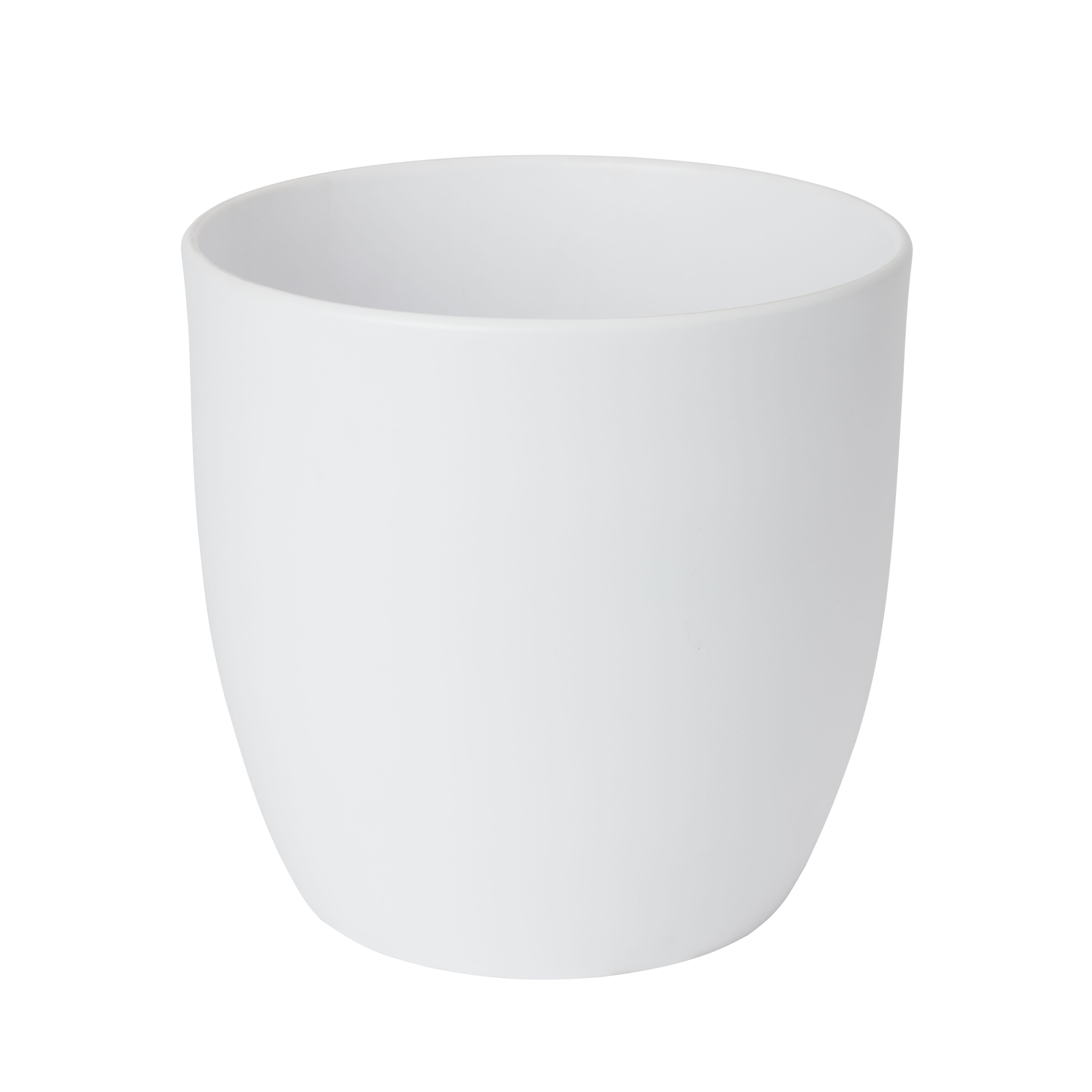 GoodHome White Ceramic Round Plant Pot (Dia)27Cm | Compare The Build