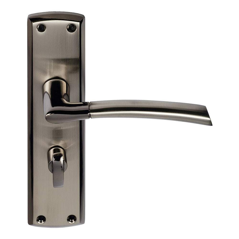 Eclipse Tifosi Dual Finish Lever Bathroom Handle On Backplate Black Nickel/Satin Nickel 63147 Price Comparisons | Compare The Build